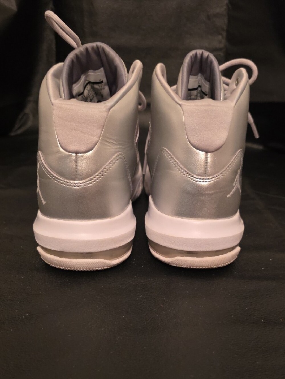Jordan Max Aura Silver High-Top Basketball Sneakers - Picture 6 of 9